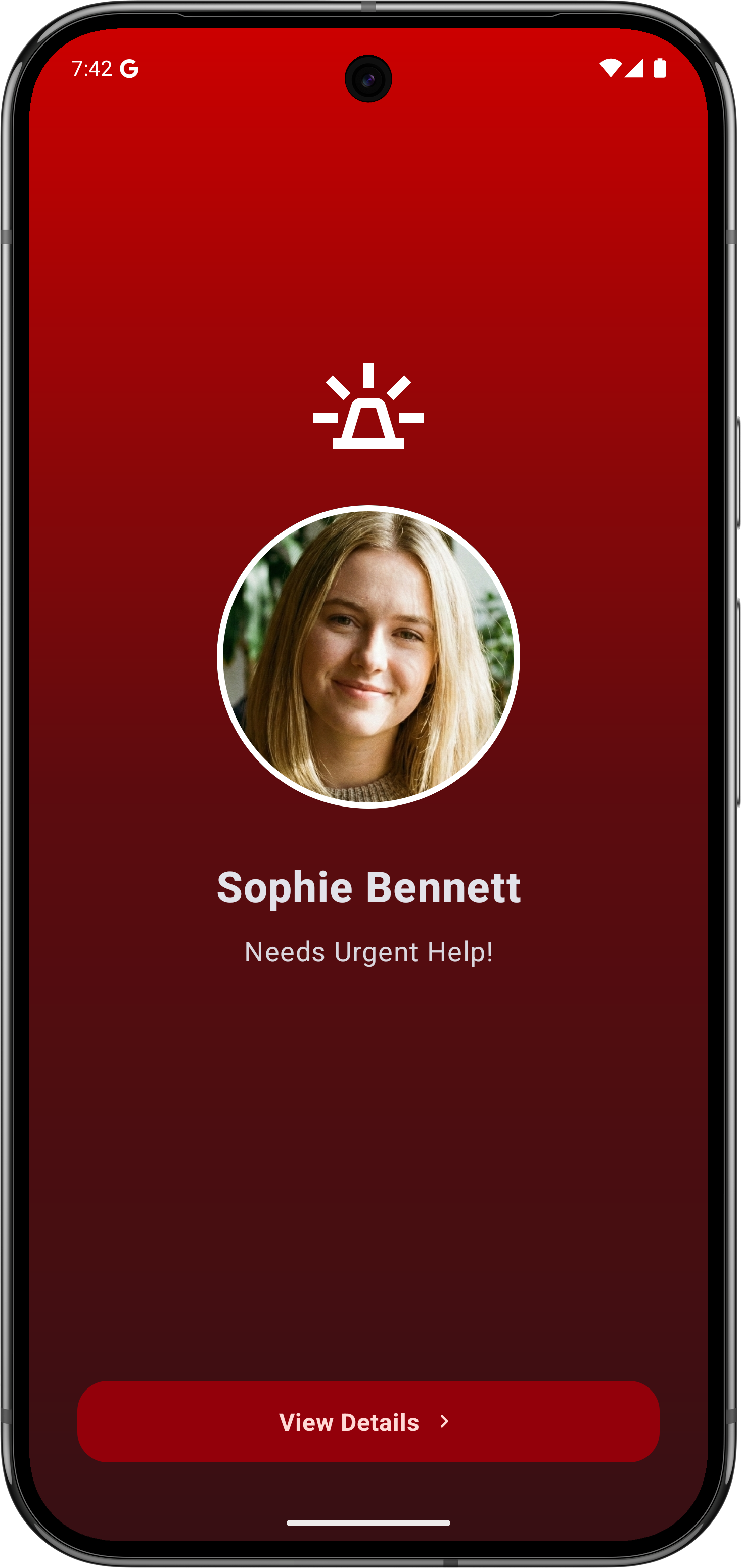 Alert sent - friends notified