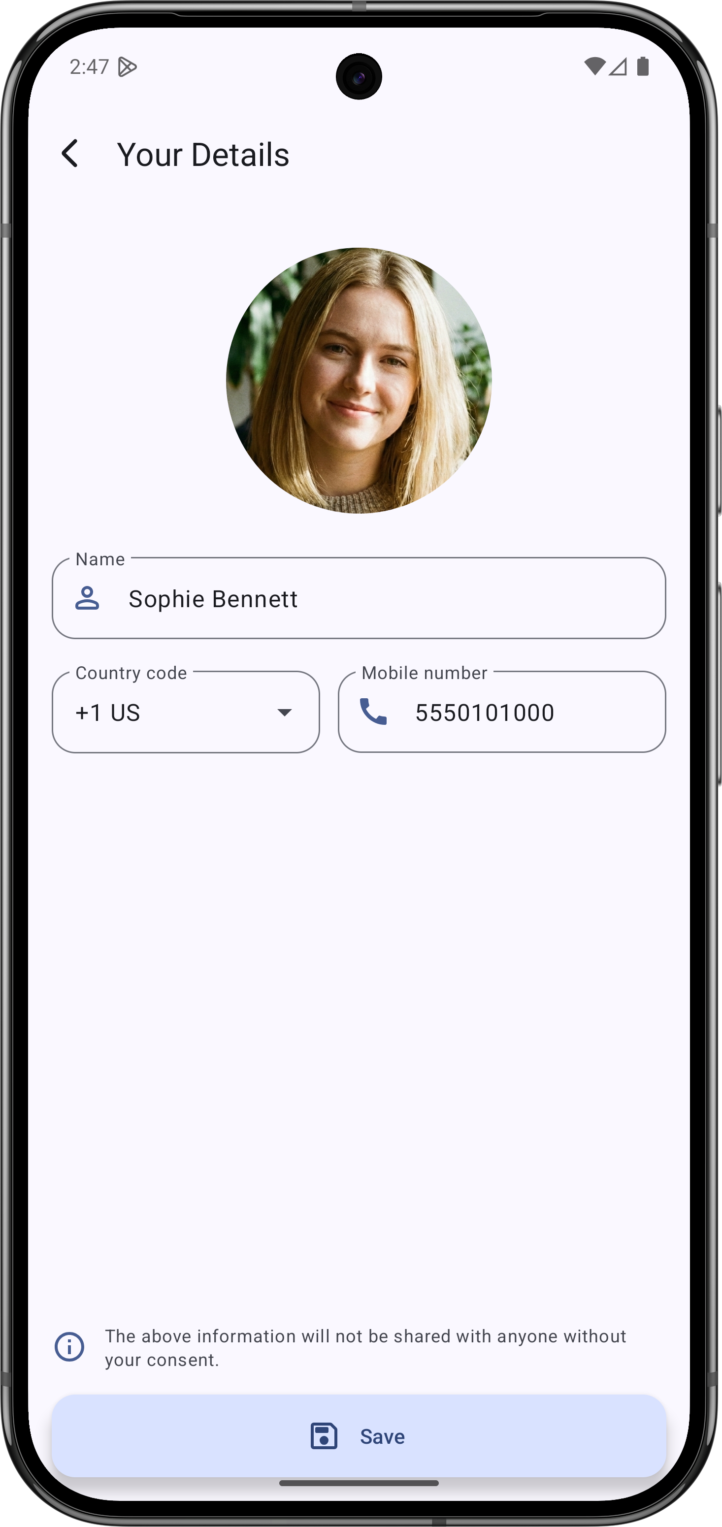 UniSOSApp home screen